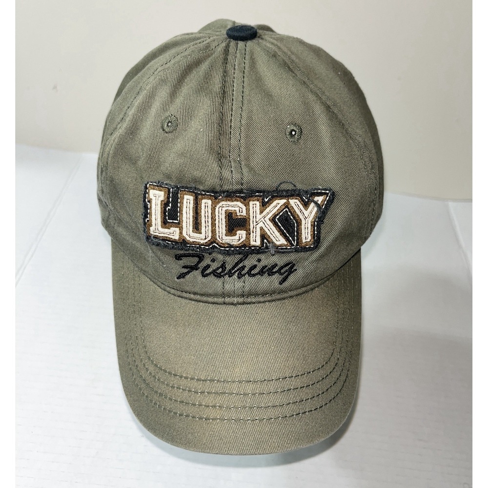 Lucky Fishing Hat Men's OS Adjustable Olive Green Outdoor Gorpcore Wilderness